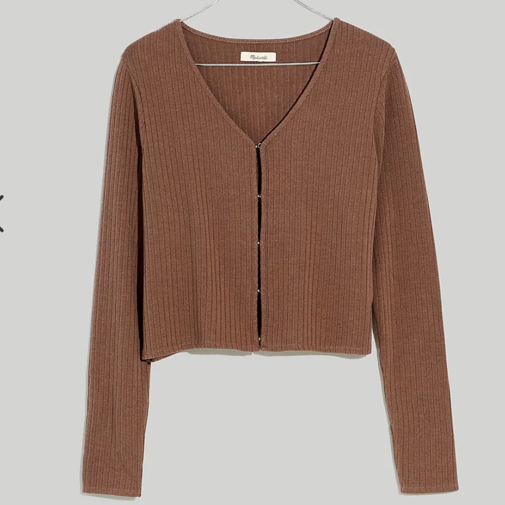 Madewell Ribbed Cropped Cardigan (M)
